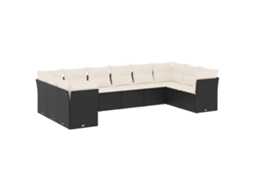 Garden Sofa Set, Garden Sofa Sets Vidaxl Preto Rattan / Vime (n/a)