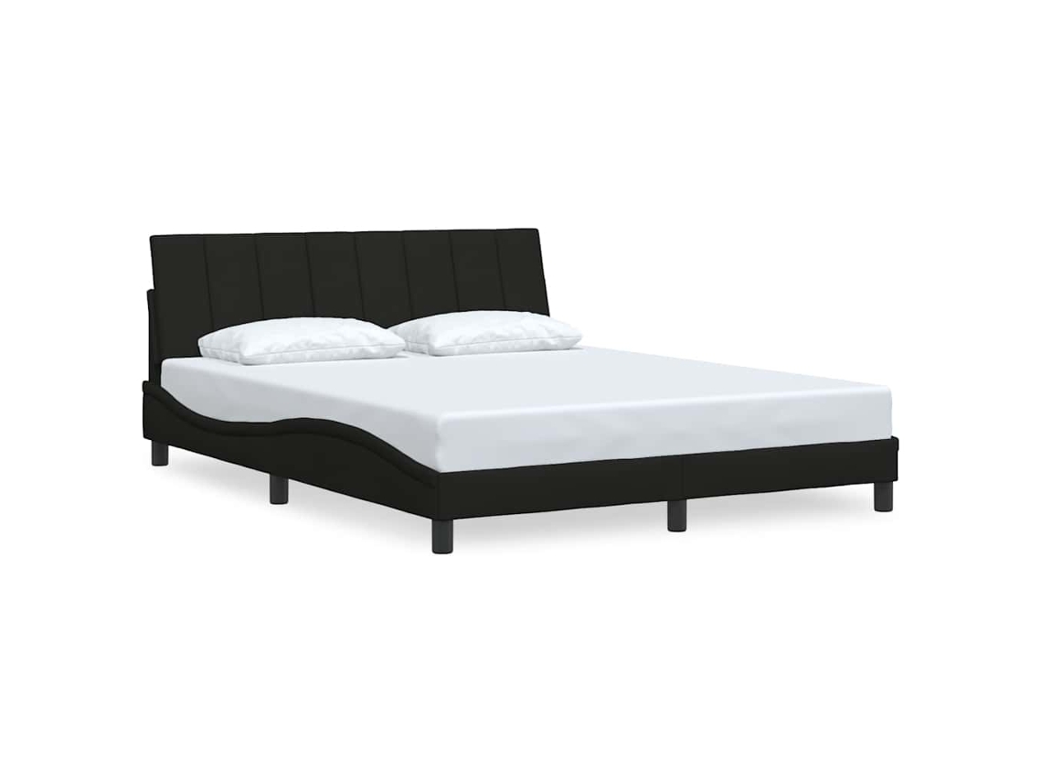 Estrutura de Cama Sem Colchão Hanko 160x200 cm Tecido Preto MAISON EXCLUSIVE