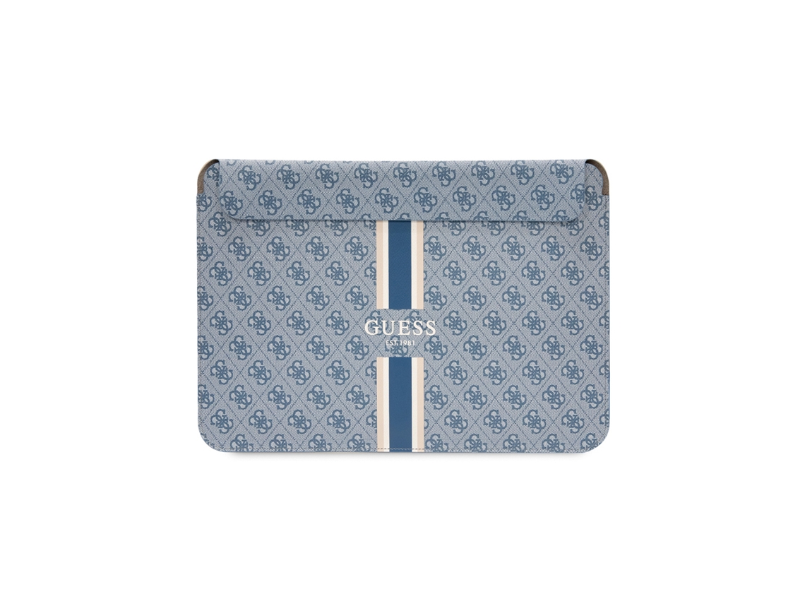 GUESS Capa Magnética para Computador de 13/14 Polegadas Modelo de Banda 4G Impressa Azul