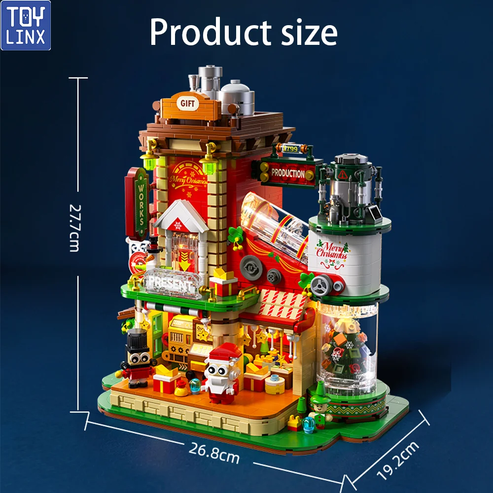 (2782 Peças) Conjunto De Blocos De Construção Diy Para Decoração De Natal Com 2782 Peças, Ideal Para Montar E Decorar.