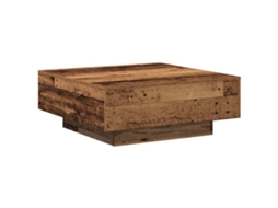 Vidaxl Mesa De Centro Madeira Antiga 80 X 80 X 31 Cm