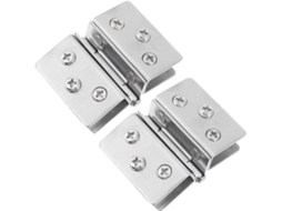 Conjunto De 2 Dobradiças Aço Inoxidável Para Portas Vidro Armários E