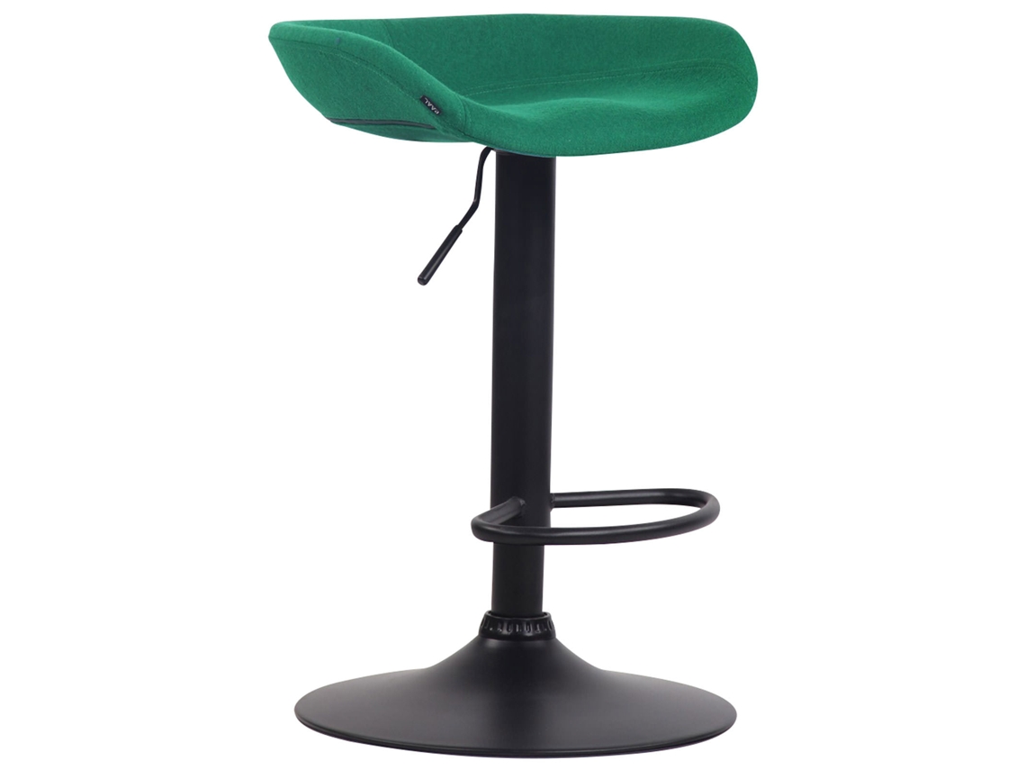Banqueta de bar X1 com altura ajustável, apoio para os pés em feltro verde e estrutura em metal preto 10_0006542