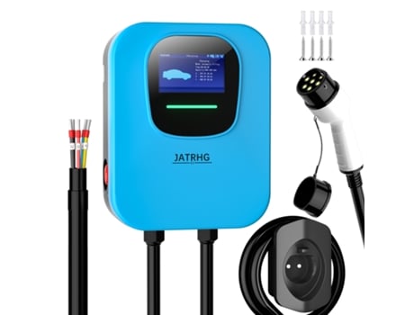 Carregador Ev Jatrhg 11kw Trifásico Tipo 2 16a 8m Estação De Carregamento Rápido Conforme Iec 62196 2 Para Carro Elétrico Wallbox