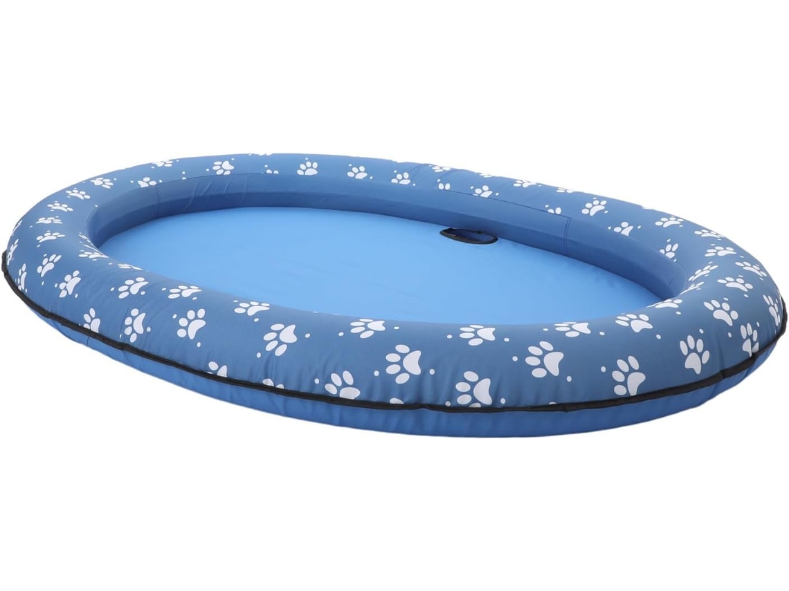 Piscina Inflável Dobrável para Animais de Estimação, Azul, Tapete Flutuante Portátil Cães e Gatos CHABERLU