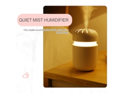 Umidificador de Névoa Portátil 300ml Luz Noturna 2 Modos Usb para Casa Carro Escritório