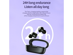 Fones Bluetooth LAXISCREED K90 Longa Bateria Transparente Preto