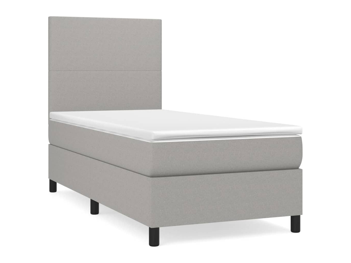 Box Spring Bed, Box Spring Beds Vidaxl Cinzeto Tecido (100 X 200 Cm)