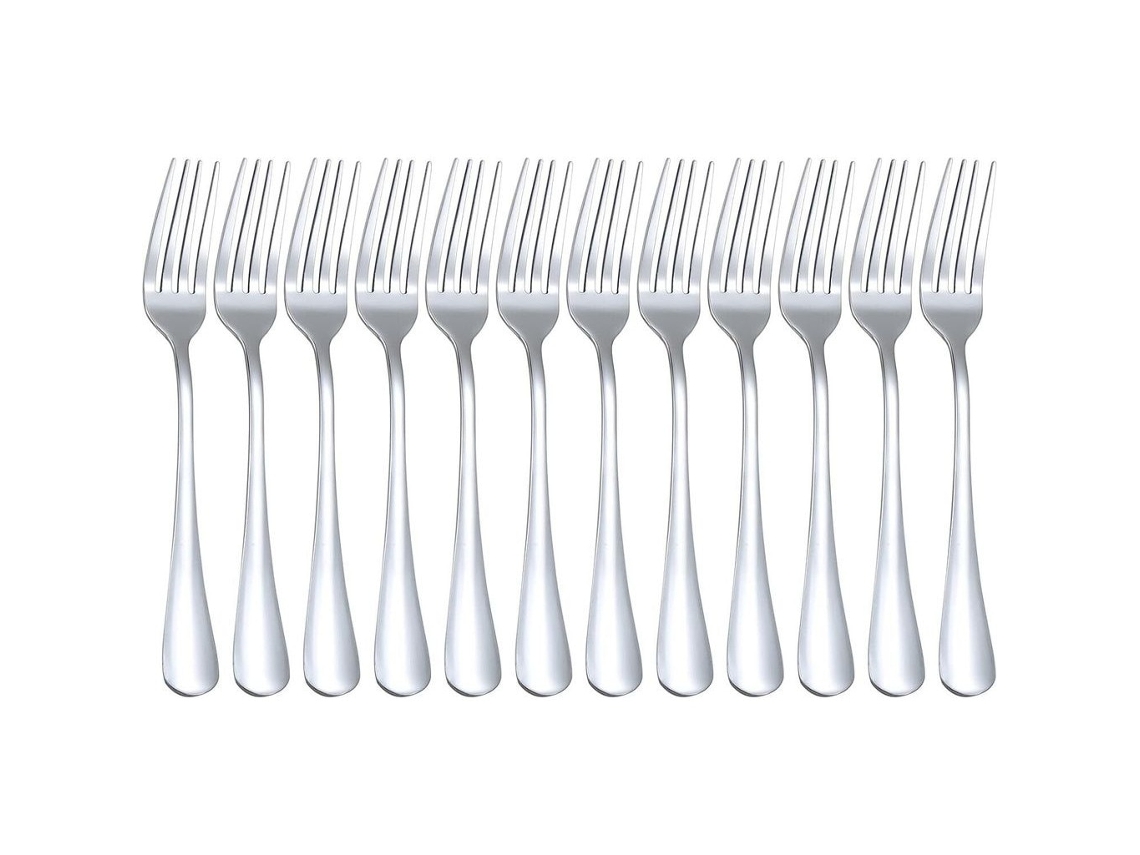 12 Peças De Utensílios De Aço Inoxidável 20.8cm Design Elegante Resistente À Deformação Adequado Para Uso Diário