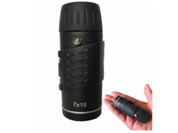Monóculo 7x18 Com Foco Ajustável Portátil Pequeno Telescópio Pequeno Monoscópio, À Prova Dágua, Preto Yizhood