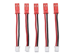 Adaptador De Cabo Ph2.0 2p Para Jst Macho A Macho Extensão De Bateria Rc Para Axial Scx24 1/24 5pcs