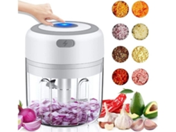 Mini Picador Elétrico De Alho, Legumes, Frutas E Carnes, Multifuncional(branco)