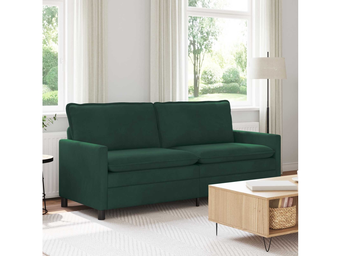 Vidaxl Sofá Verde-escuro 196 X 81 X 87,5 Cm Veludo