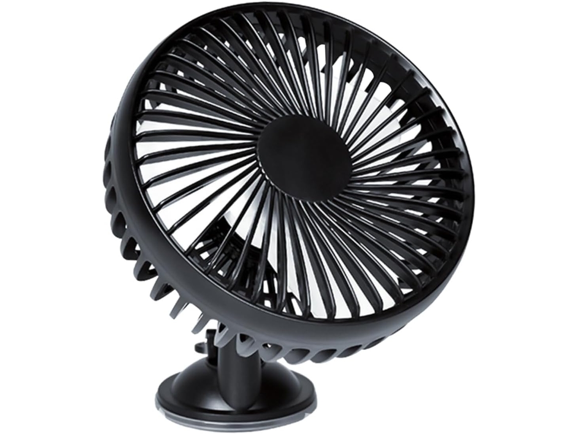 Ventilador Elétrico Portátil Para Carro Villcase, Carregamento Usb, Rotação Ajustável, Baixo Ruído