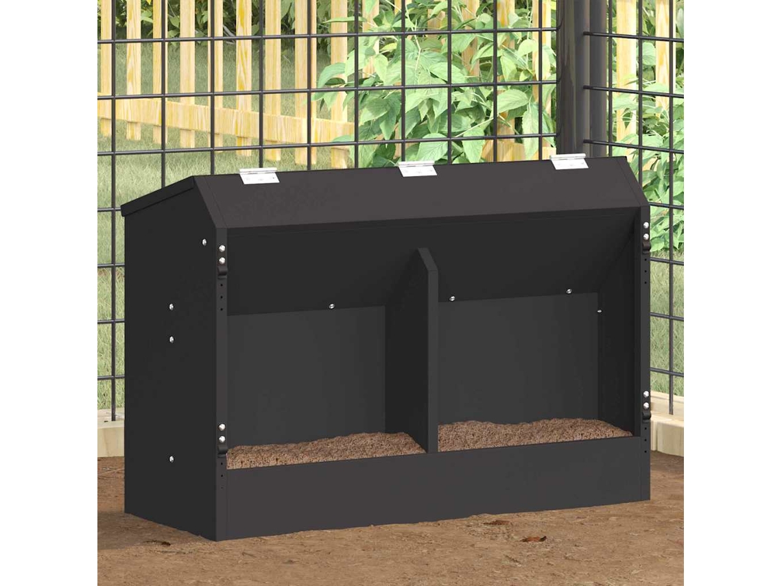Vidaxl Comedouro Para Coelhos Preto 64,5 X 25,5 X 45,5 Cm 6 Kg