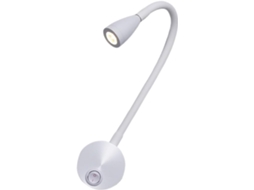Luminária De Parede Led Jojofuny 3w Com Tubo Flexível Ajustável Em 360°, Luz Branca Quente, 3102-branco, Luminária De