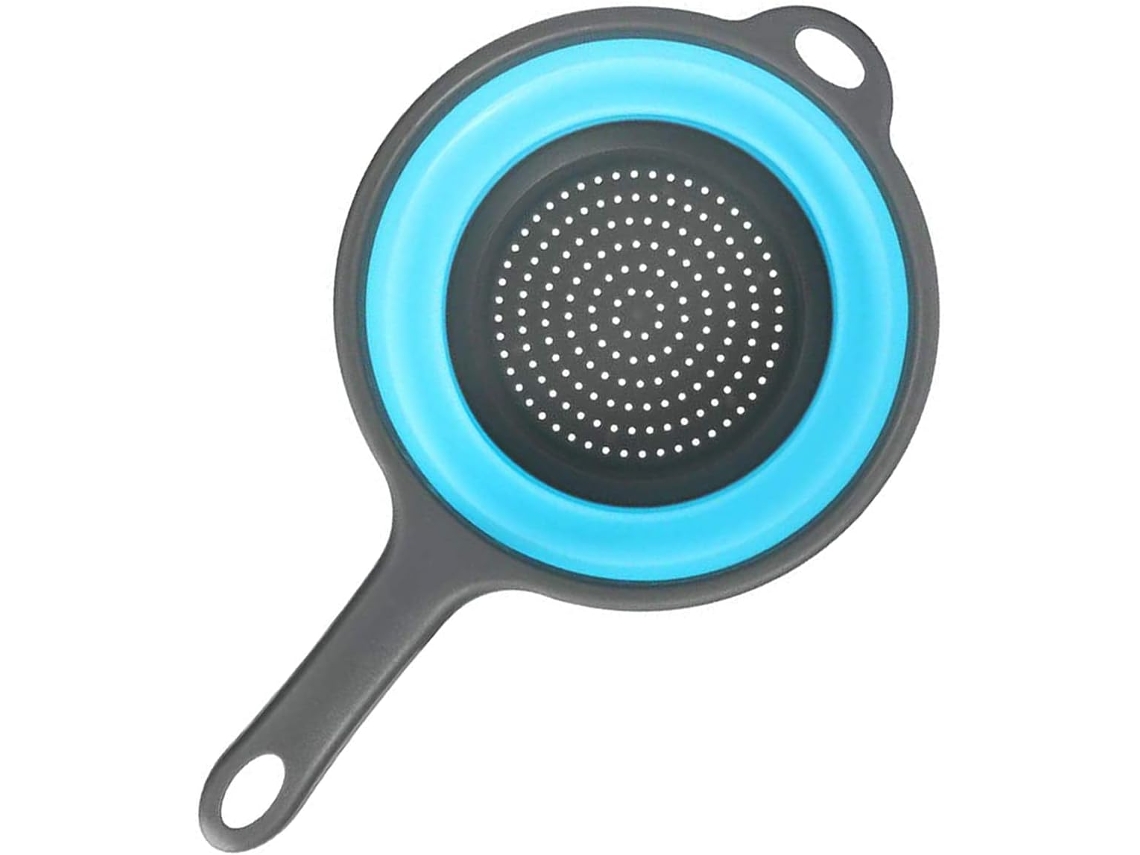Escorredores De Silicone Dobráveis​​ Para Cozinha, Escorredores Dobráveis​​ Com Alças Para Despejar Massas E Vegetais(azul)