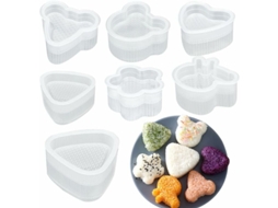Conjunto De 7 Moldes Triangulares Para Sushi, Onigiri E Bento, Ideais Para Casa, Escritório, Camping E Cozinha, Modou
