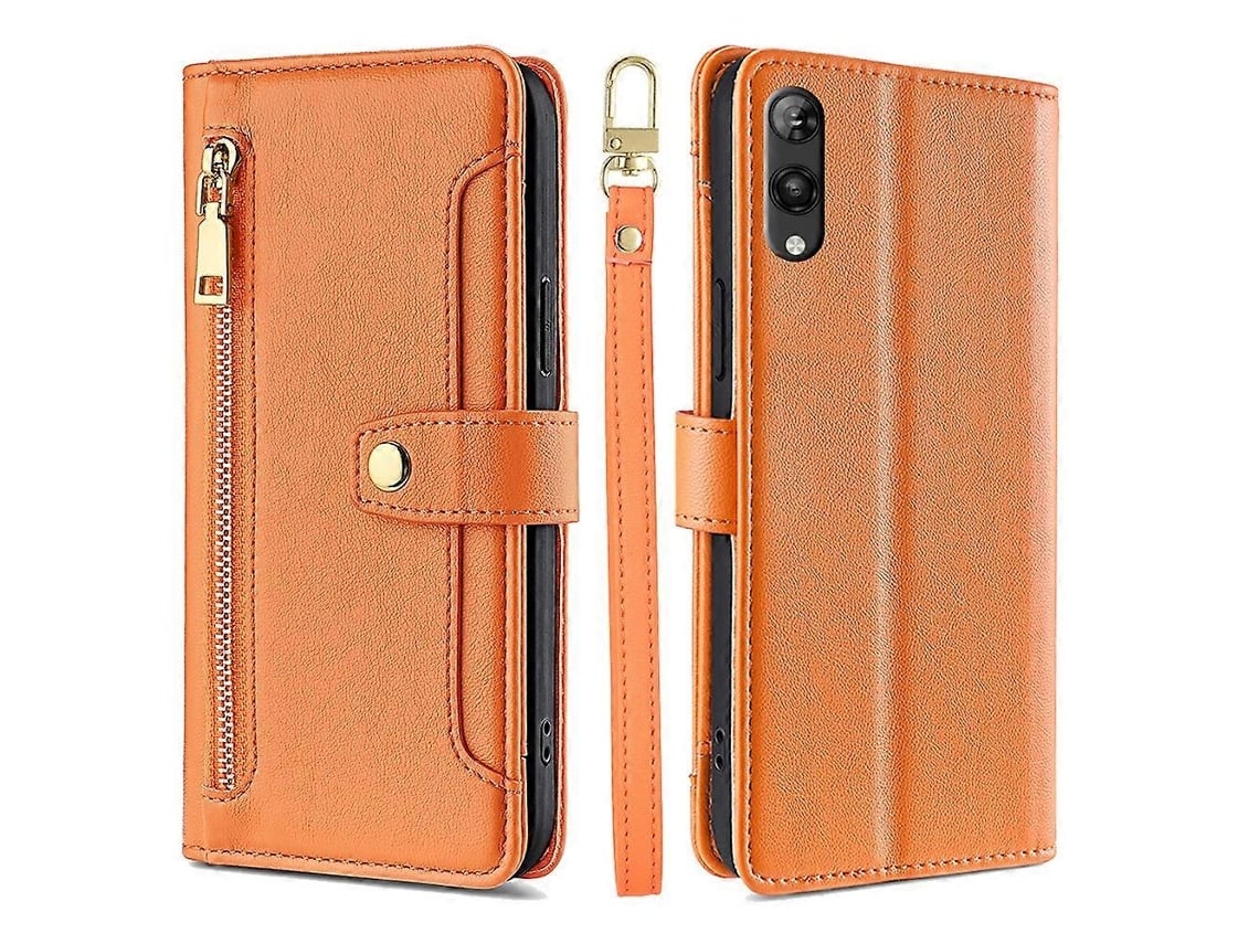 Capa De Couro Com Zíper Transversal Com Textura De Ovelha Para Rakuten Hand 5g