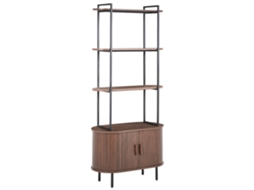 Estante Com 4 Prateleiras Beliani Bradley De Mdf Castanho Escuro 80x40x180