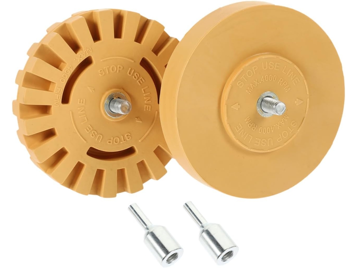Roda De Borracha Com Ranhuras Alternadas De 100 Mm Para Remoção De Adesivos E Películas Adesivas.