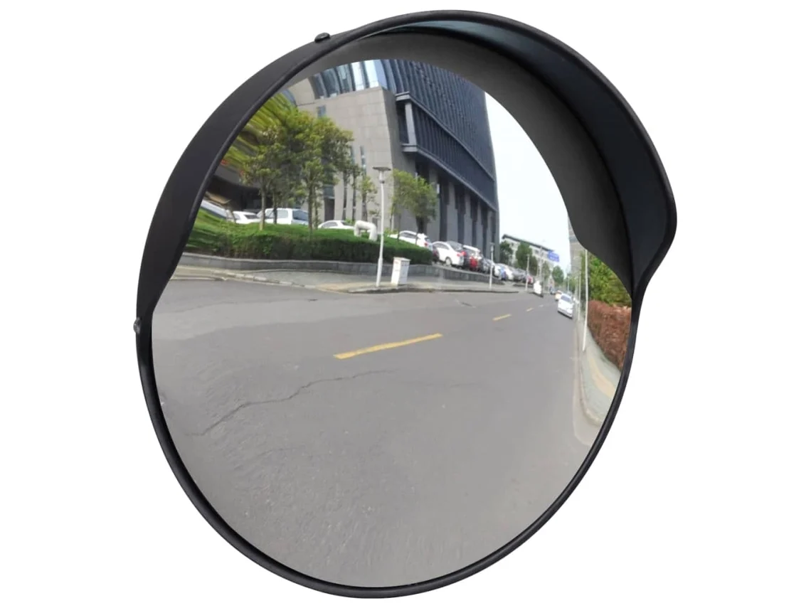 Vidaxl Espelho De Trânsito P/ Exterior Convex 30cm Plástico Preto