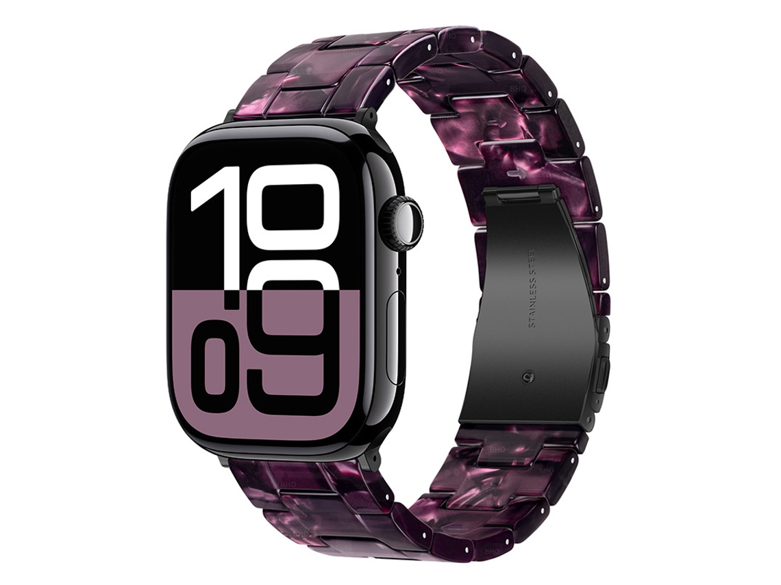 Bracelete Para Apple Watch 38/40/41/42mm Roxo Preto Cuich