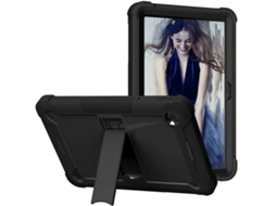 Capa Híbrida Silicone‑pc Halinuia Com Suporte, Cor Preta Para Tcl Tab 10 5g