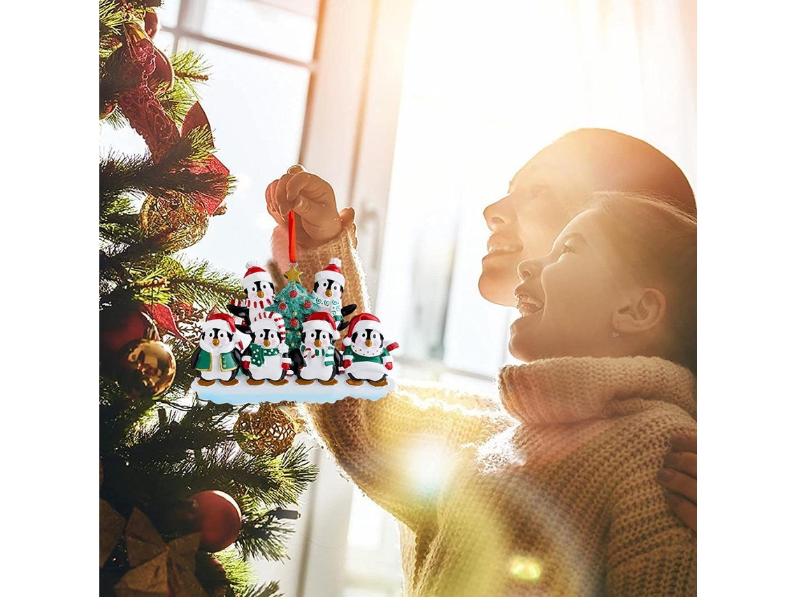 Laxiscreed Ornamentos De Natal Em Madeira Com Pinguim Para Árvore – Decorações Diy Com Design Artesanal