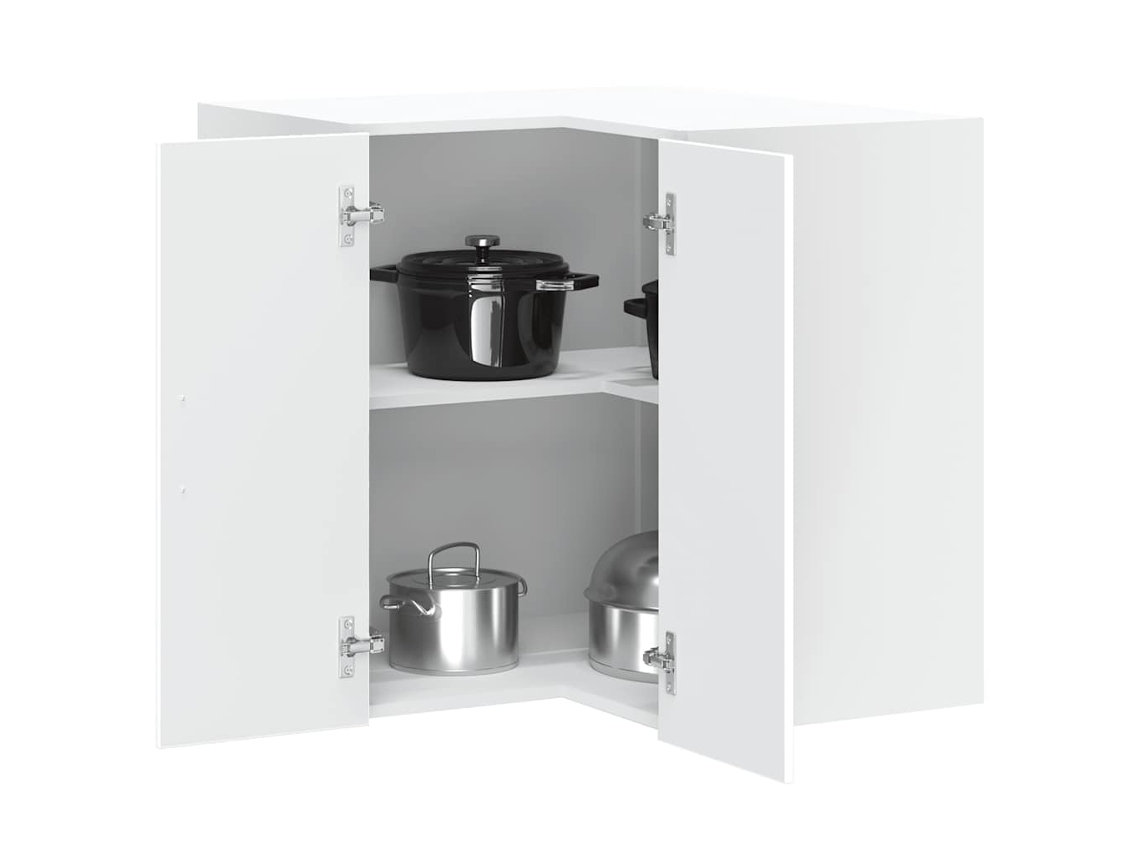 Vidaxl Armário Canto Parede Cozinha Lucca Derivados De Madeira Branco