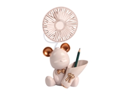 Ventilador De Mesa Little Bear Da Laxiscreed Silencioso, Multifuncional E Com Porta-canetas Para Uso Em Casa Ou Escritório