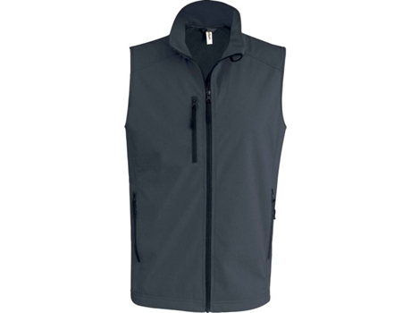 Casaco sem Mangas KARIBAN Softshell (Cinzento e Preto - 3XL)