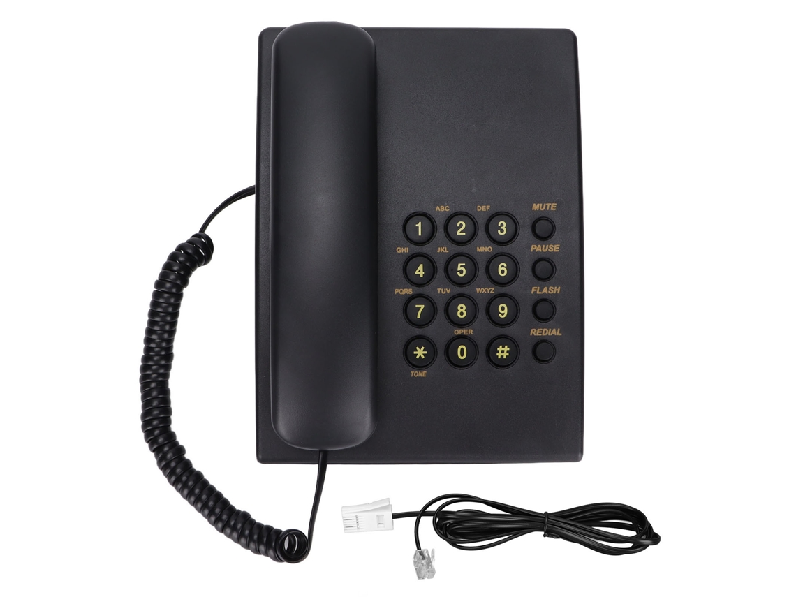 Telefone Fixo Com Fio De Mesa Kxt435 Com Id De Chamada E Volume Ajustável Para Lar Hotel Escritório Preto
