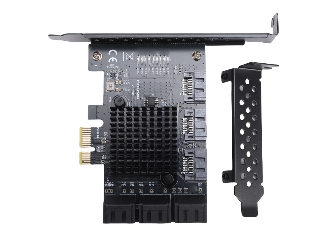 Placa De Expansão Pcie 1x Para 9 Portas Serial Ata3.0 Adaptador Ssd Pcie3.0 Gen3 6gbps Para Win10 11 2003