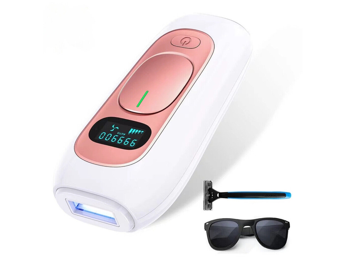 Depiladora Luz Pulsada YIZHOOD Pa2 Mini Portátil Pulsado Sem Dor para Mulheres e Homens Branco