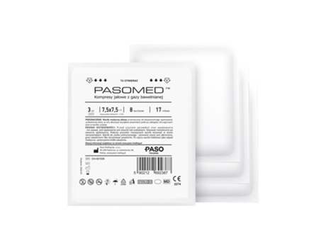 Kits De Compressas Estéreis Pasomed, 17 Fios, 8 Camadas, 7,5cmx7,5cm, Pack De 3 Paso Trading