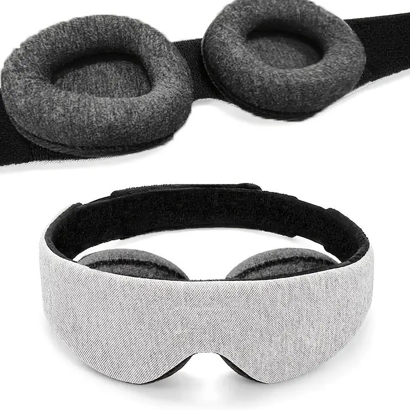Máscara de Dormir À Prova de Luz, Pressão Zero nos Olhos, Ajustável, Espuma Viscoelástica, Homens e Mulheres Que Dormem de Lado AQUAFORGE