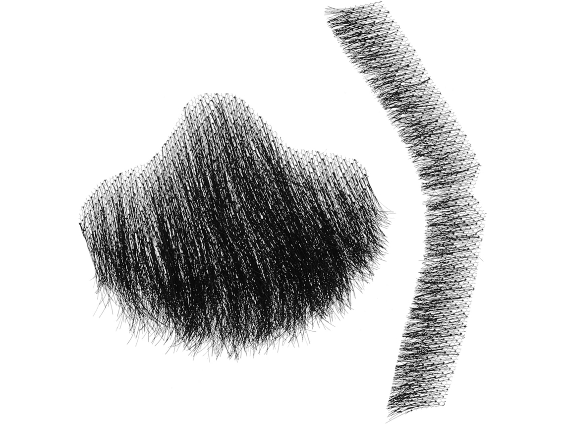 Barba Falsa Realista Tecida À Mão, Cabelo Preto Natural, Cosplay Masculino, Acessórios Faciais Para O Halloween