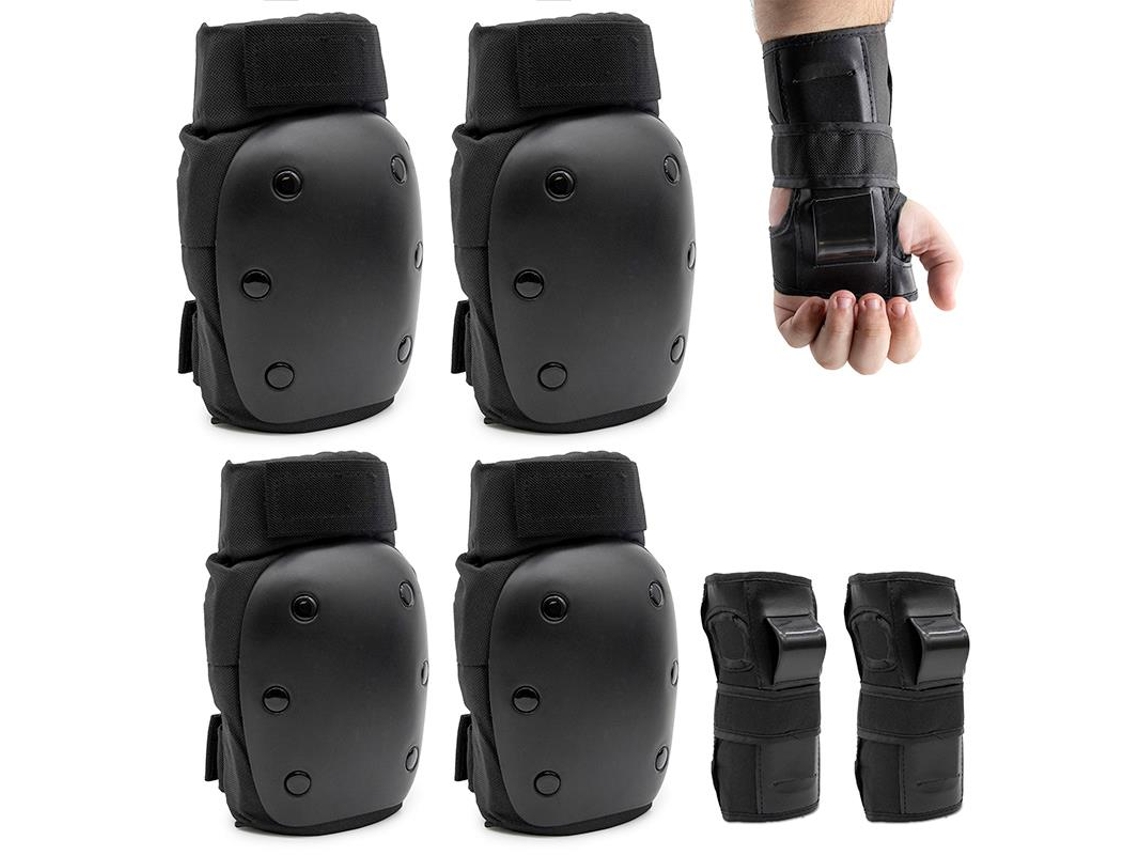 Kit Proteção Articulações L - Joelheiras, Cotoveleiras E Munhequeiras