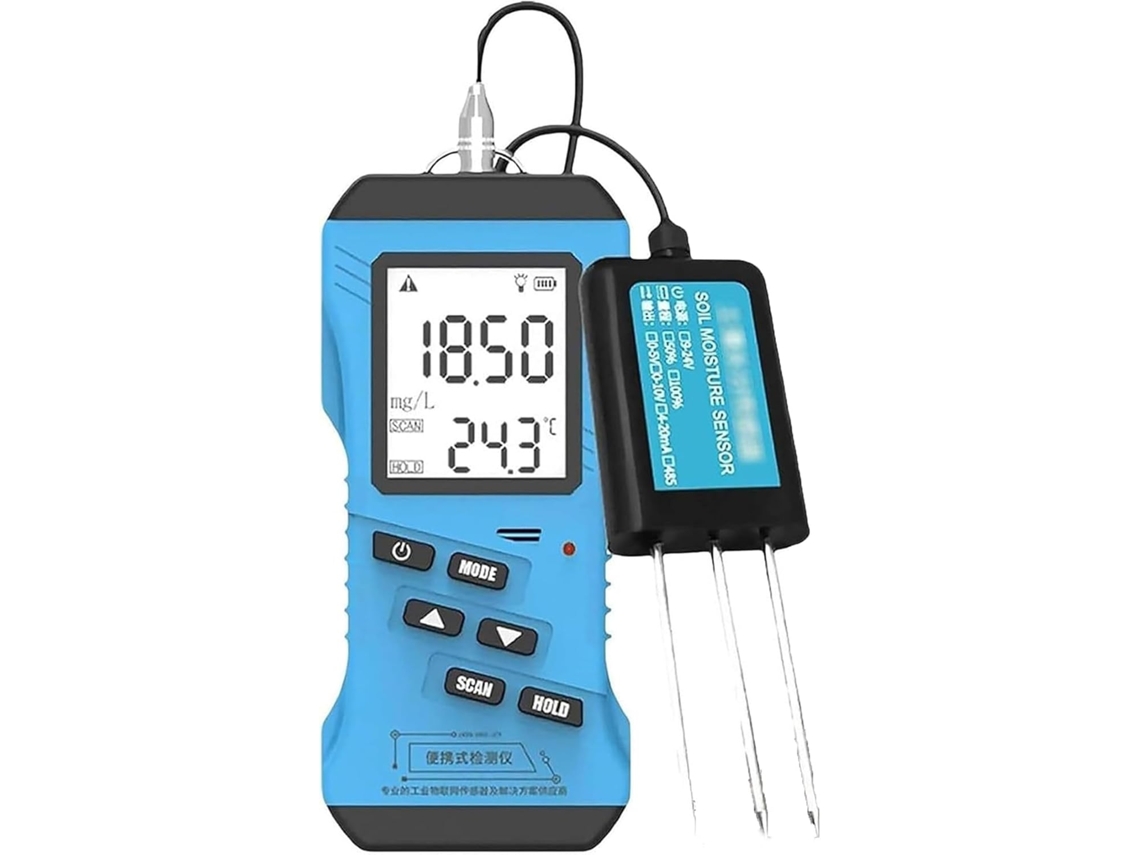 Analisador De Solo Digital Medidor 7em 1-umidade, Ph, Npk E Condutividade Para Jardim Vasos Plantas Mede