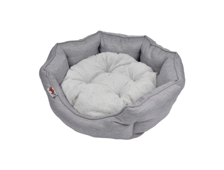 Cesto redondo interior macio Newton gama todos os tamanhos LOVE STORY - Cinza - D 60 x A 16 cm