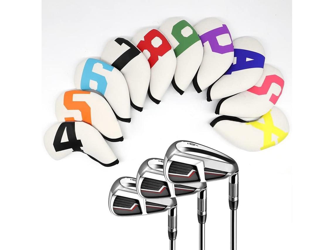10 Bonés de Golfe Brancos com Capas para Tacos BRILVIBERA