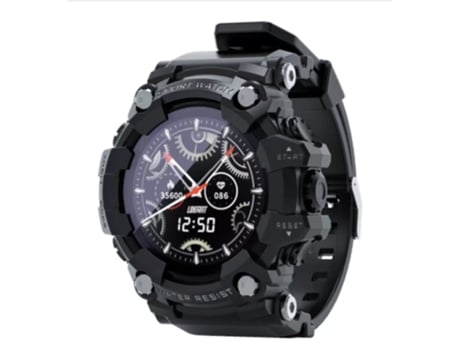 Relógio Inteligente LOKMAT Attack Mostrador Preto 44Mm Pulseira Tpu Smartwatch