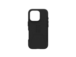 Capa Magsafe Antiderrapante Padrão Hexagonal Modelo para iPhone 16 Pro UAG Acrílico Preto