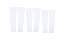 Mangas de proteção solar refrescantes para ciclismo ao ar livre, unissex, XT-001, brancas.