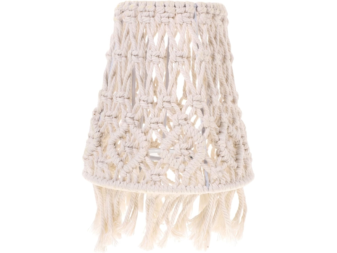 Abajur De Mesa Pequeno, Estilo Boêmio, Tecido À Mão, Com Cúpula Clara, Ideal Para Mesa De Trabalho Ou Para Uso Doméstico.