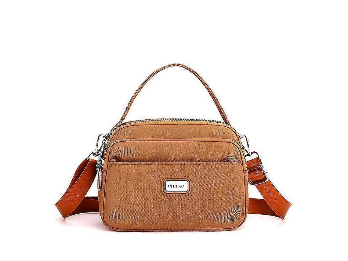 Bolsa Feminina Para Viagem Ao Ar Livre, Bolsa Carteiro Casual, Grande Capacidade, Multicompartimentos, Laranja
