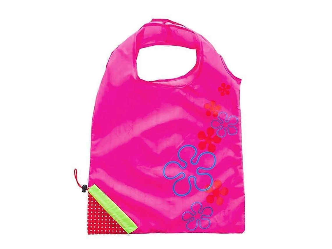Sacola de Compras Dobrável, Reutilizável e Impermeável com Estampa de Morango. GOKOCO