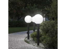 Vidaxl Conjunto De 3 Postes De Iluminação Com Sensor E Tomada, 80 Cm, Pretos, Ip44