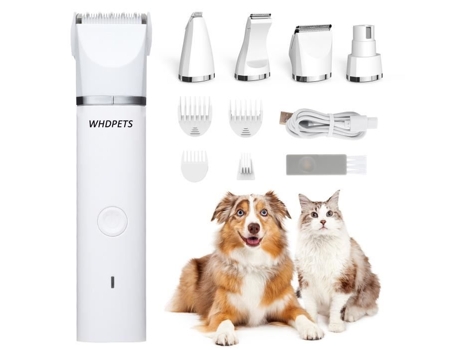 Aparador Para Cão Gato ®whd© Sem Fio Com 4 Lâminas Tendente Animais Elétrico Profissional Desmontável Cerâmico